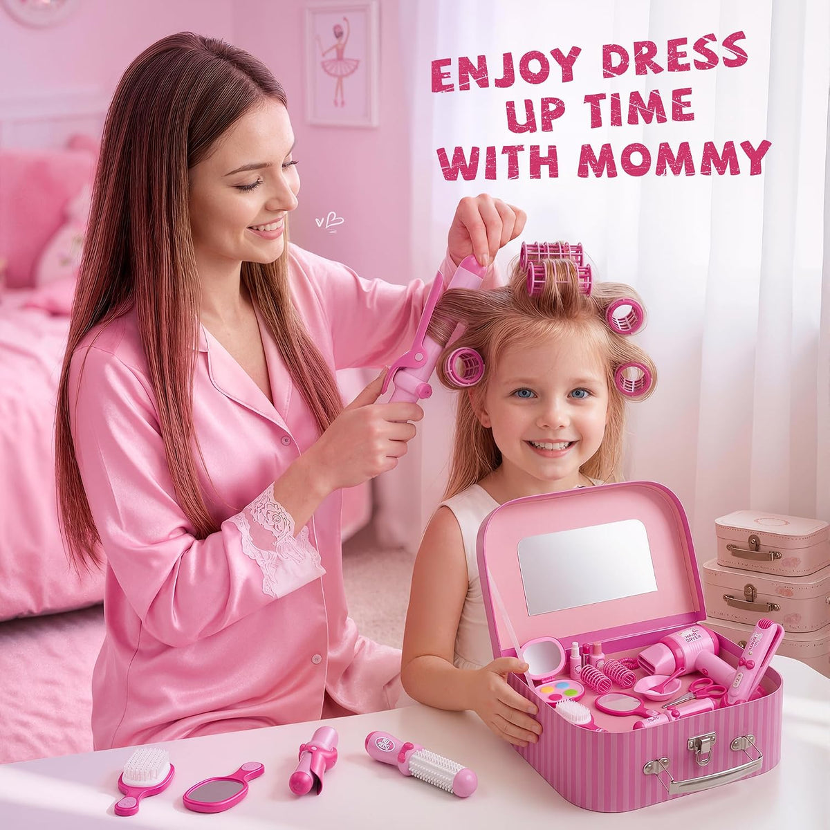 Juguetes de peluquería para niñas de 5 años, kit de maquillaje para...