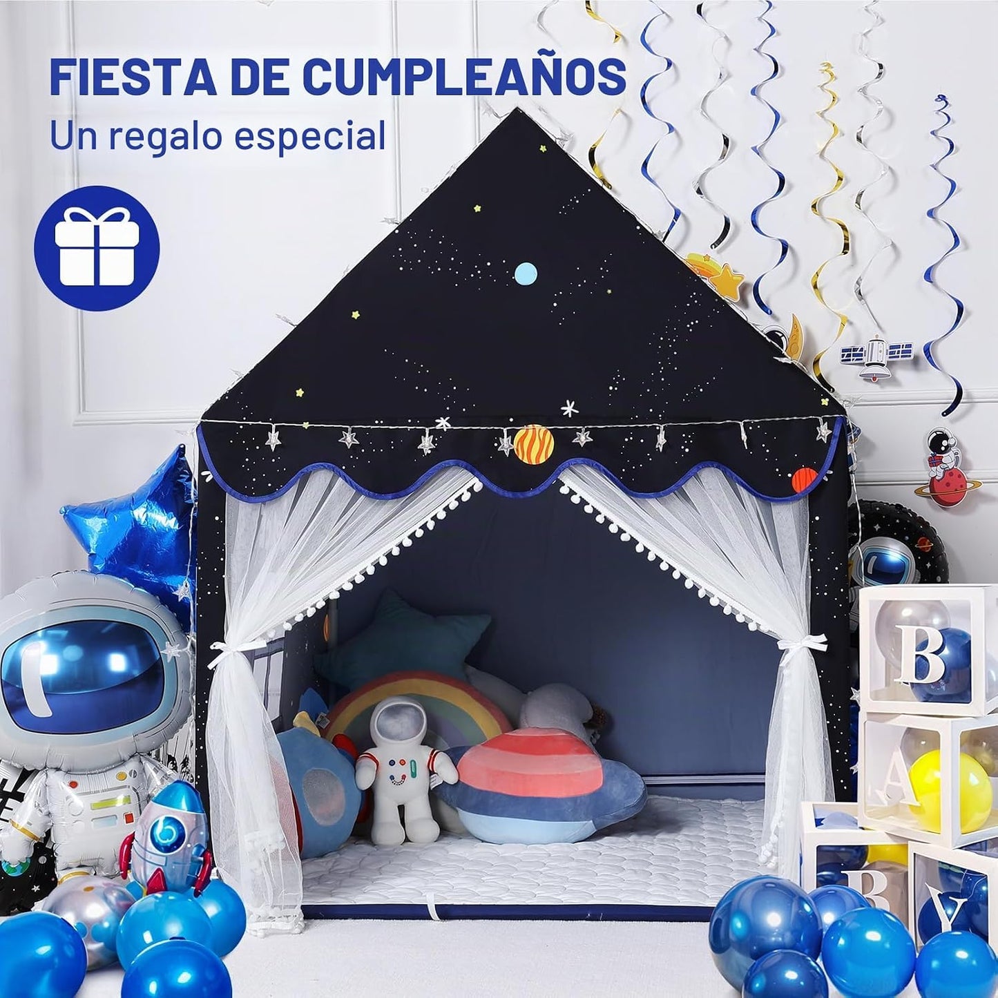 Wilwolfer Space - Tienda de campaña para niños en interior: con pas...