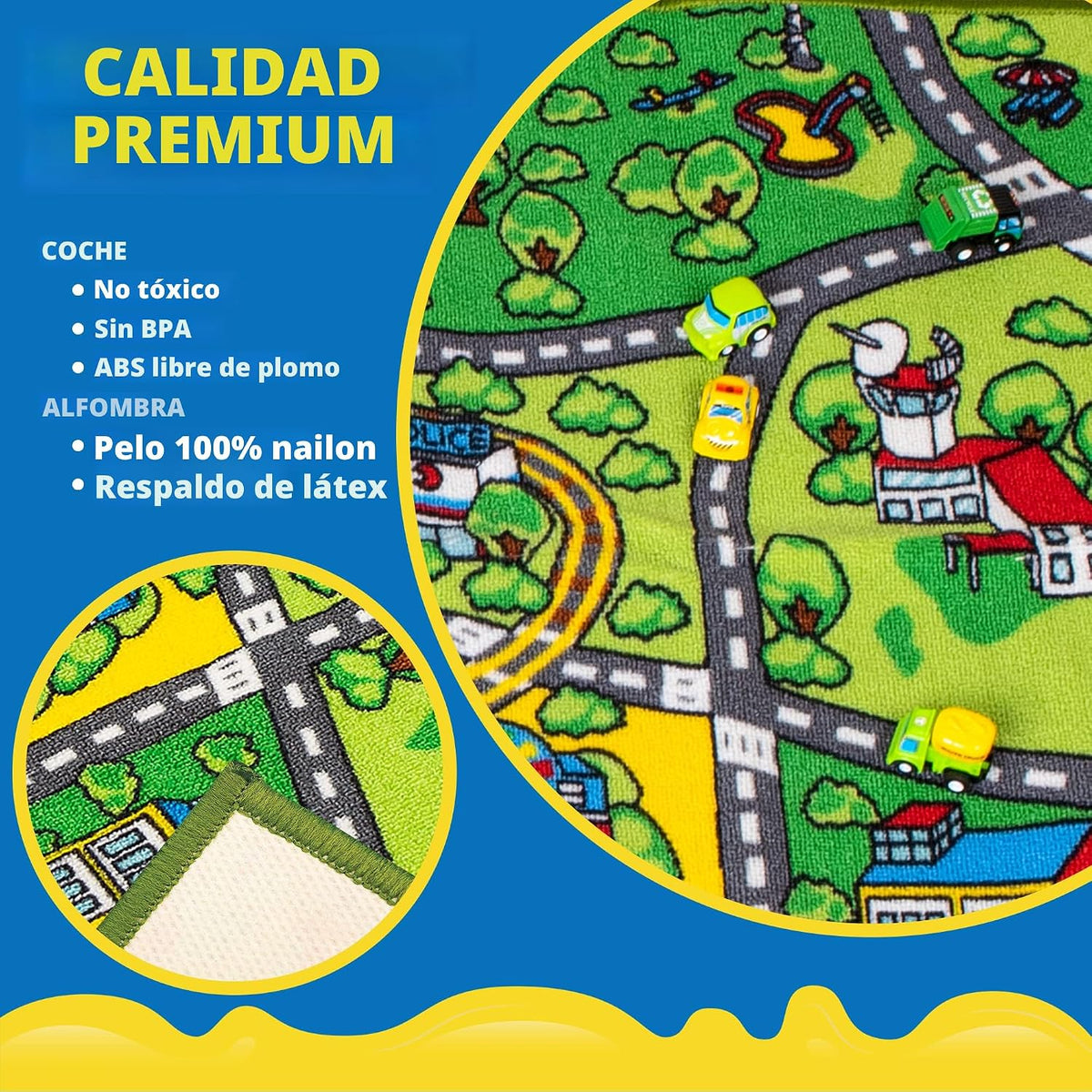 JOYIN Alfombra de Juego con 12 Coches de Vehículos de Retroceso par...