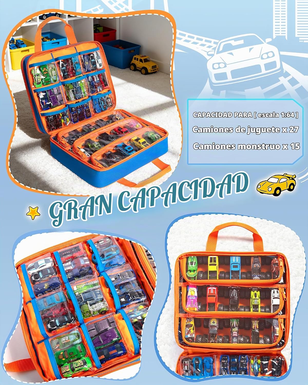 Estuche de almacenamiento Marscamd compatible con camiones juguete...