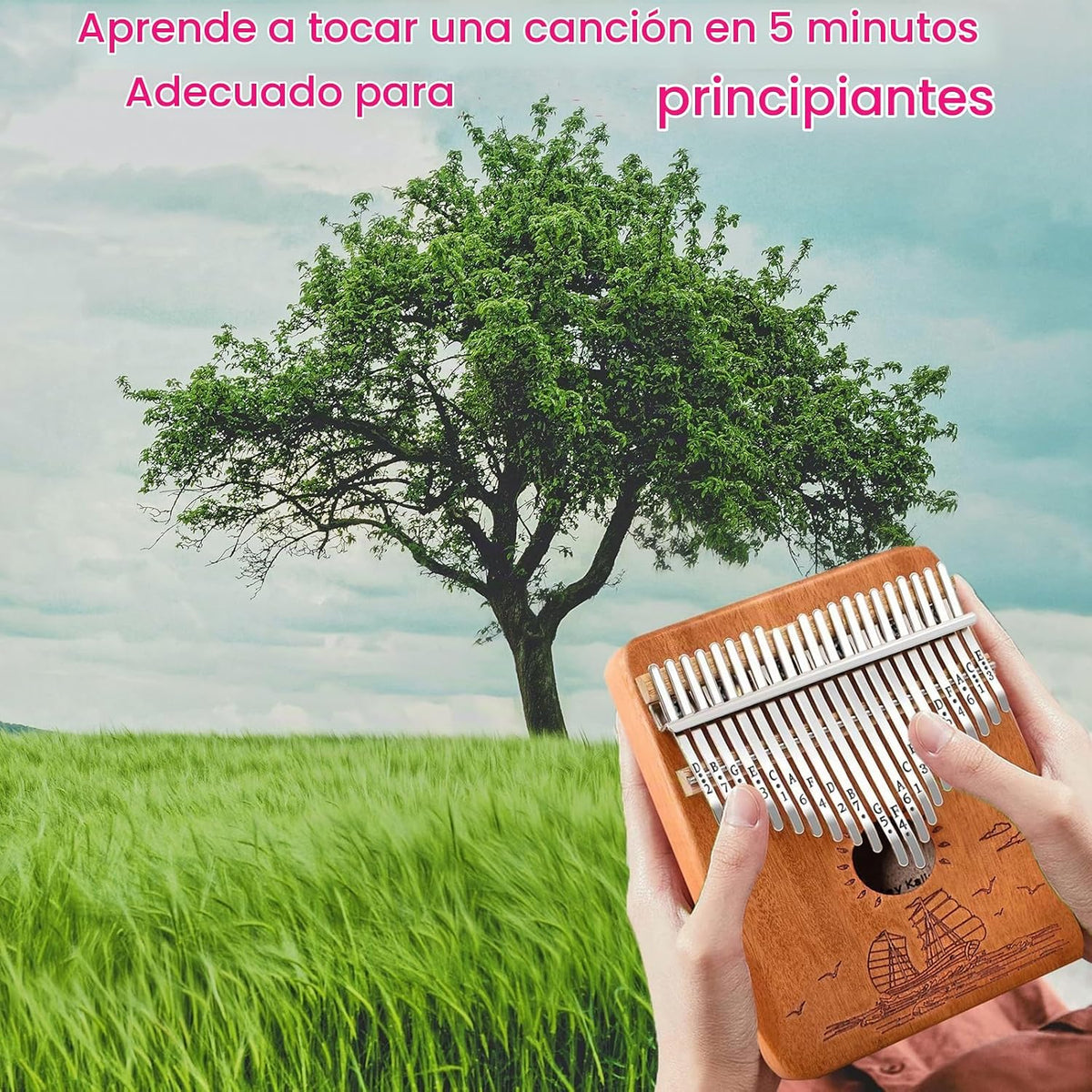 Piano de dedo Kalimba 21 teclas, Calimba, Kalimba de 21 teclas con...