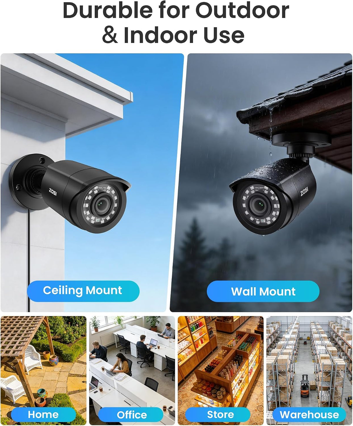 ZOSI 3K Lite 8CH Sistema de Cámaras de Seguridad para el Hogar Exte...