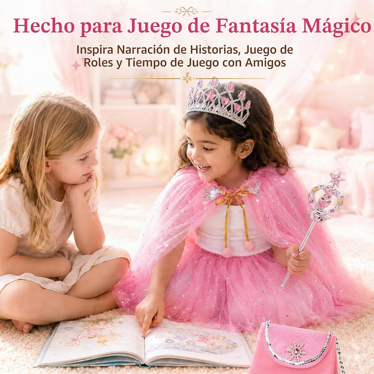 Meland Ropa de princesa para niña, 11 piezas de capa de princesa co...