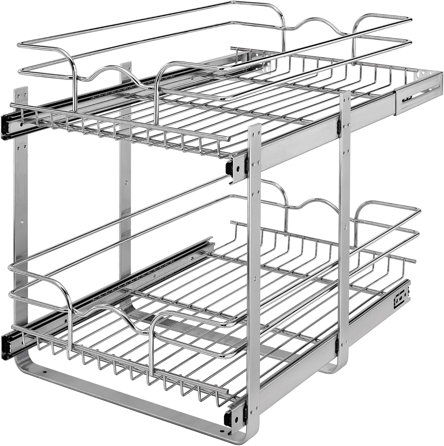 Rev-A-Shelf Estante extraíble para armario de cocina de 2 niveles y...