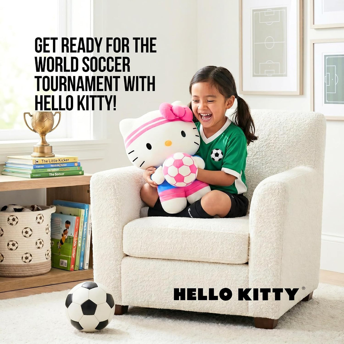 Hello Kitty Kids Bedding - Almohada súper suave y acogedora con bal...