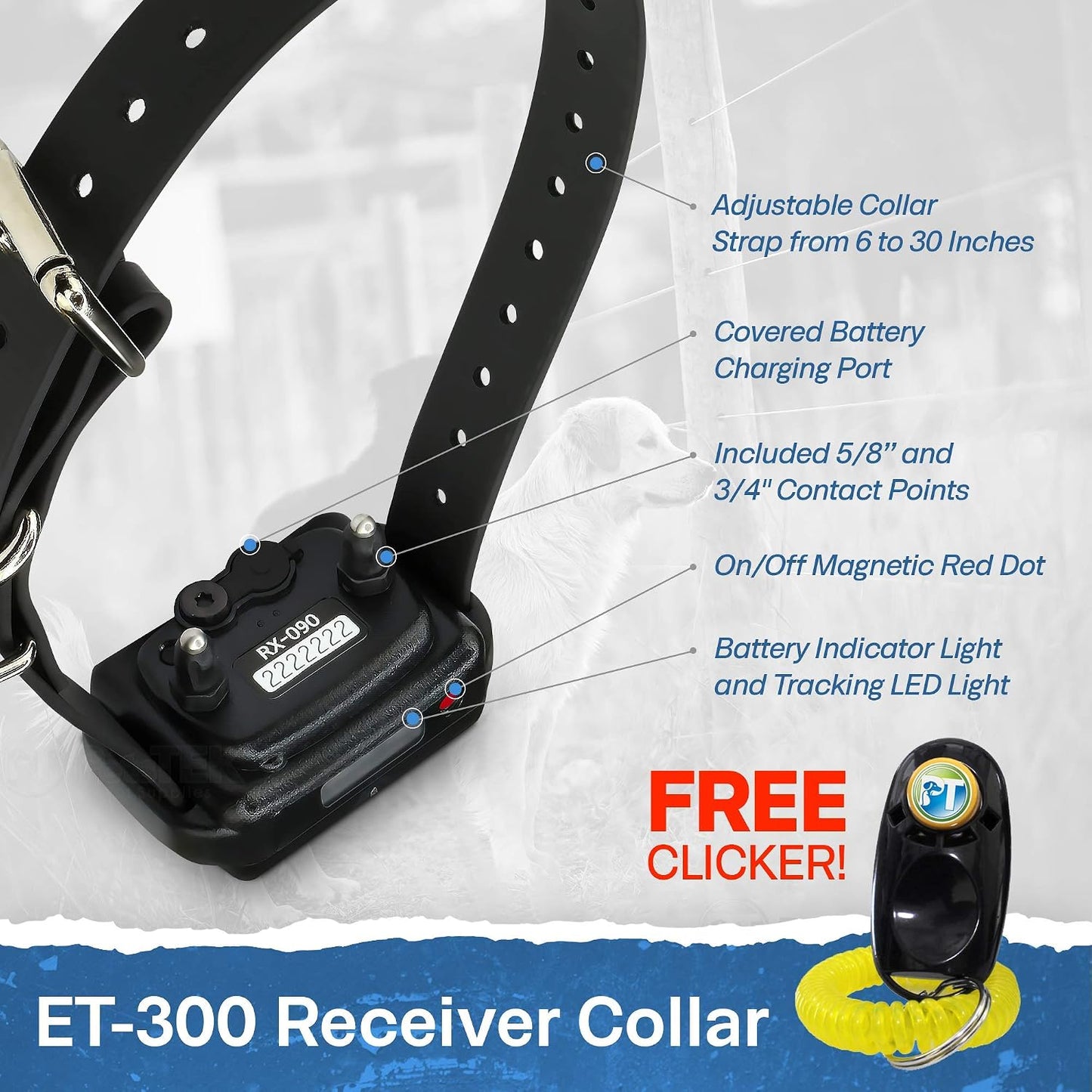 Educator ET-300 Mini Collar E para entrenamiento de perros con cont...
