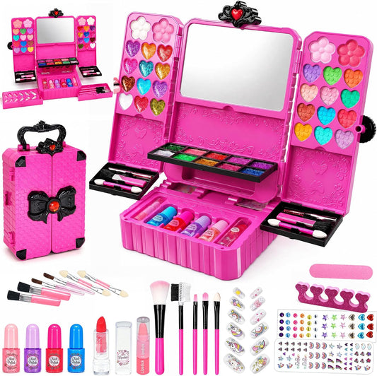 Juegos de maquillaje para niñas de 5 a 8 años, kit de maquillaje de...