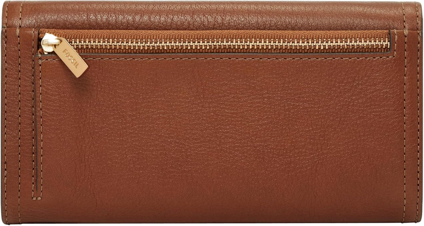 Fossil Cartera Logan de piel con bloqueo RFID para mujer