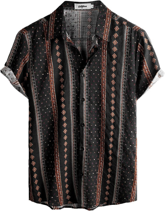 VATPAVE Camisas florales hawaianas casuales para hombre, de manga c...