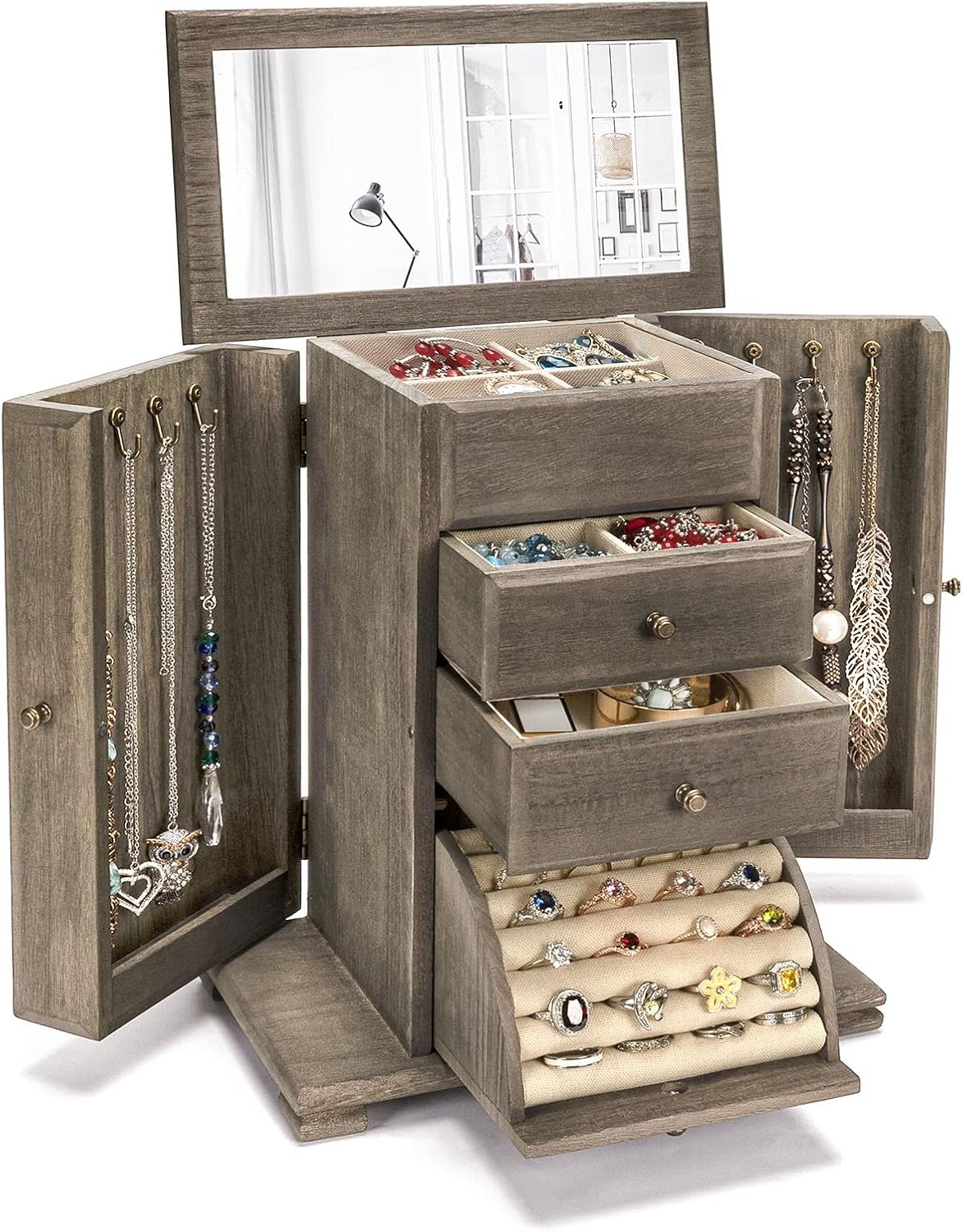 Emfogo - Joyero para mujer, cajas de joyería y organizadores de mad...