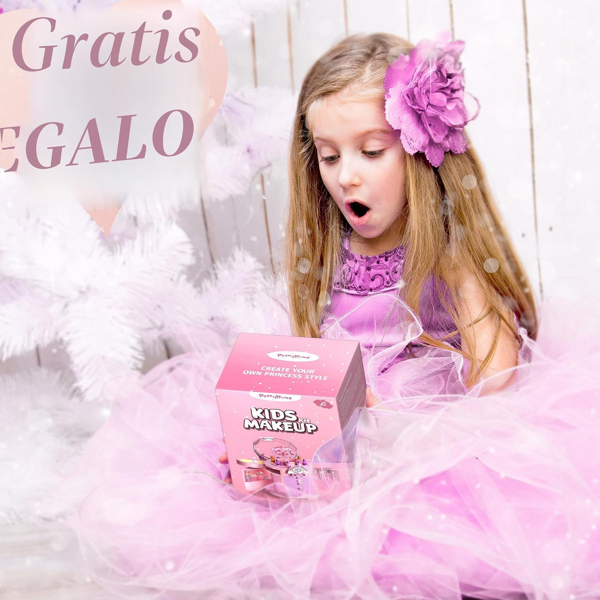 Juego de 63 piezas de maquillaje para niñas, kit de maquillaje cosm...