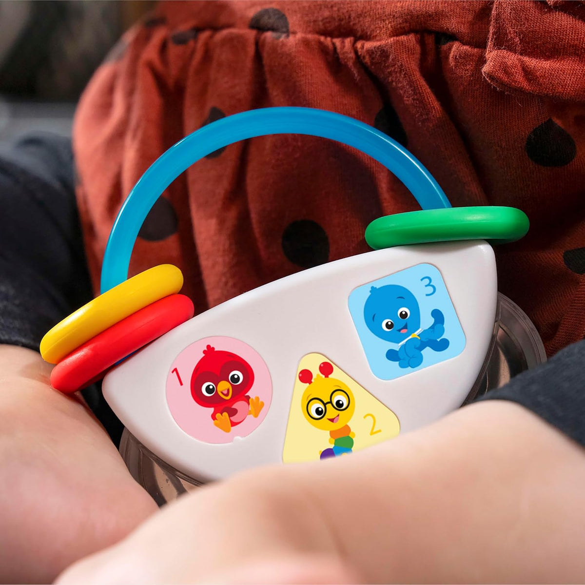 Baby Einstein Pequeño juguete musical de pandereta y sonajero, sin...