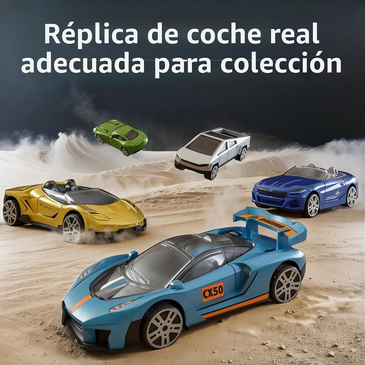 Yewkou Toys Cars Paquete de 18, Juego de vehículos de metal fundido...