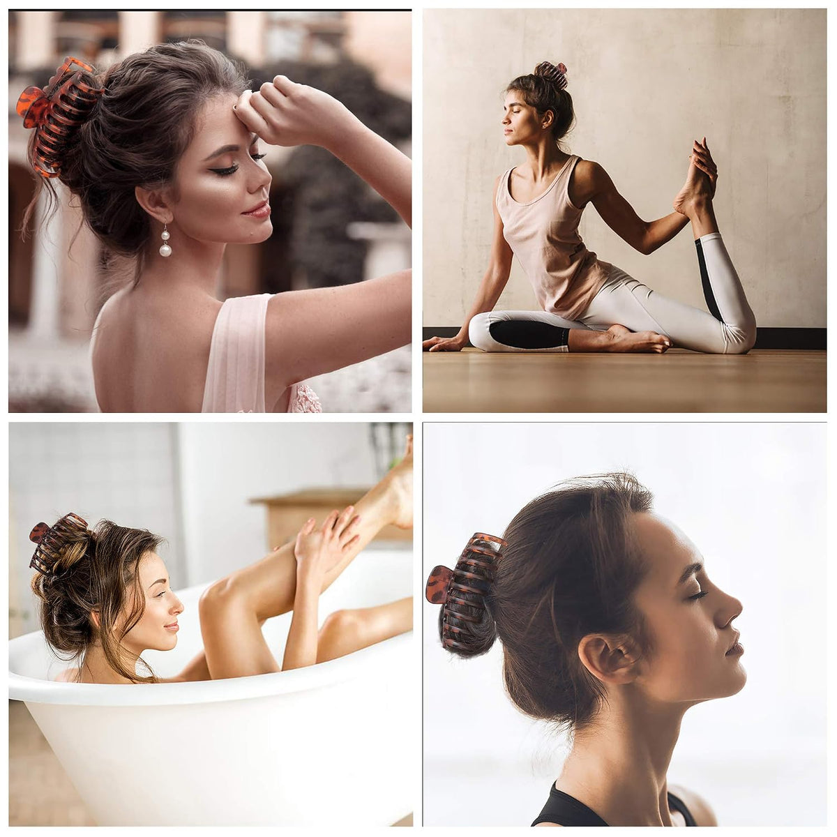 OWIIZI Pinzas grandes para el cabello para mujer, 4.3 pulgadas, dis...