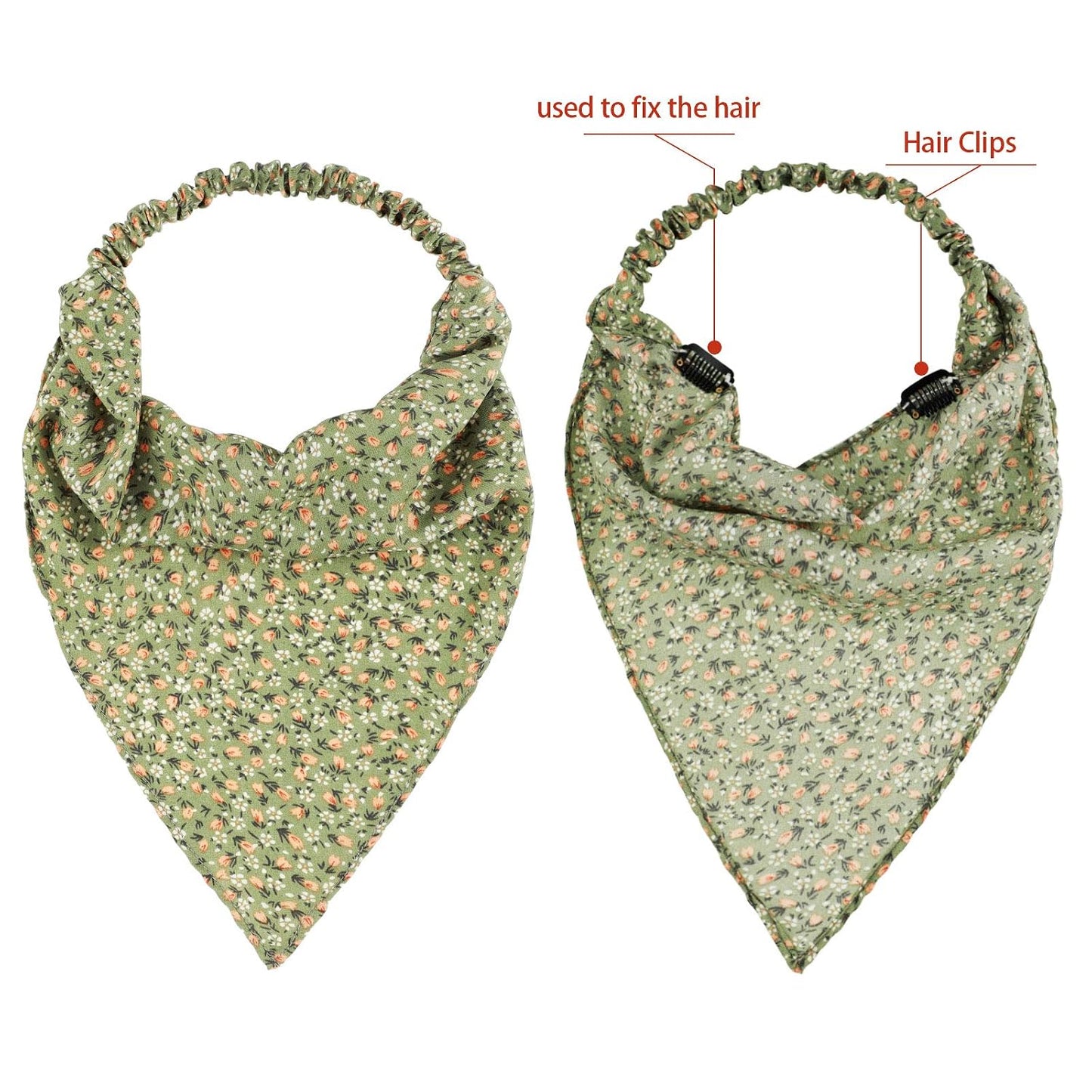 Syhood 6 bandanas florales para el cabello para mujeres y niñas, bu...