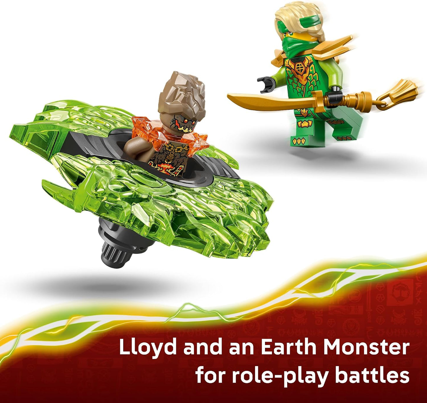 LEGO NINJAGO Loyd vs. Earth Monster Spinner Juguete de construcción...