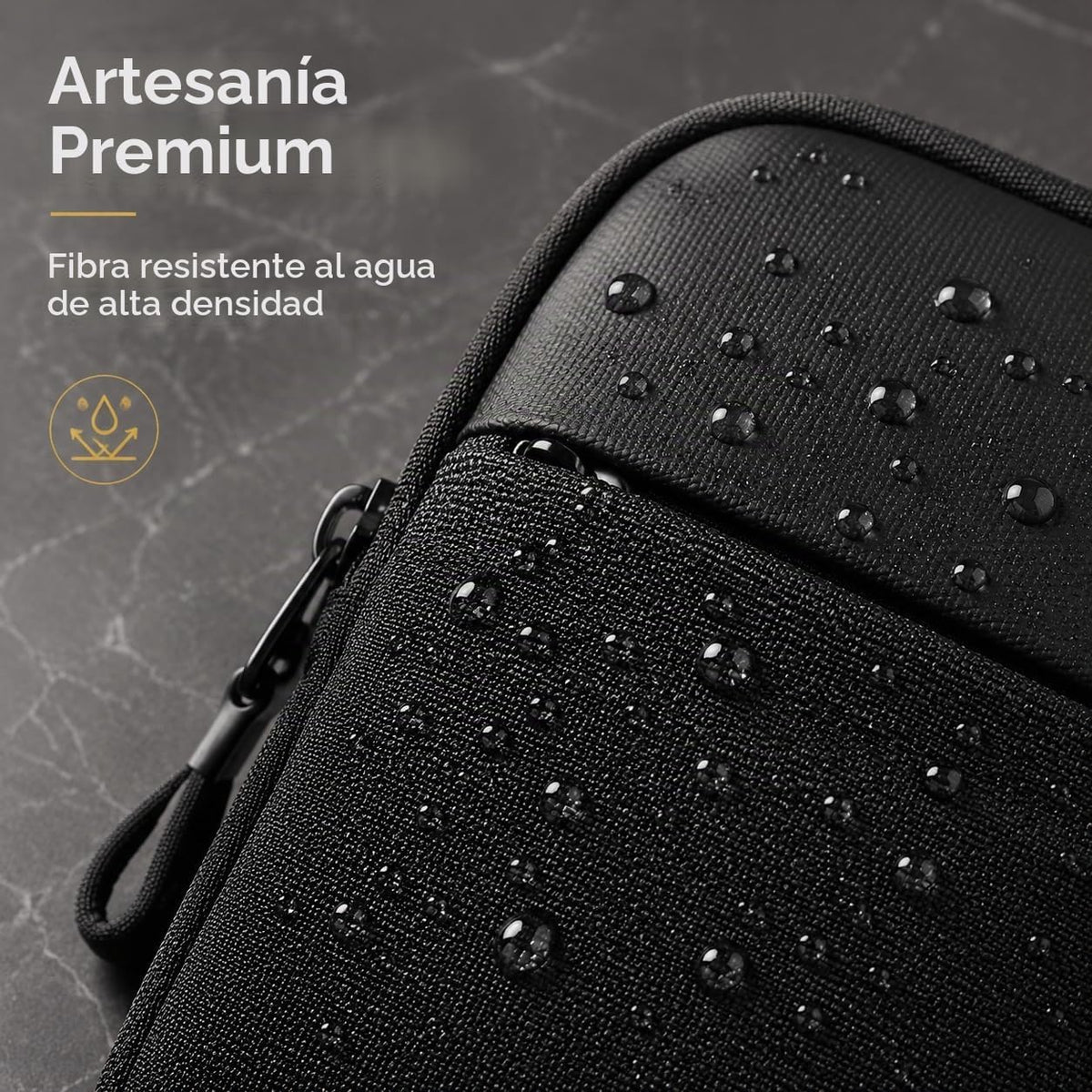 Simptech Mini bolsa cruzada \u2013 Riñonera de doble bolsillo resis...