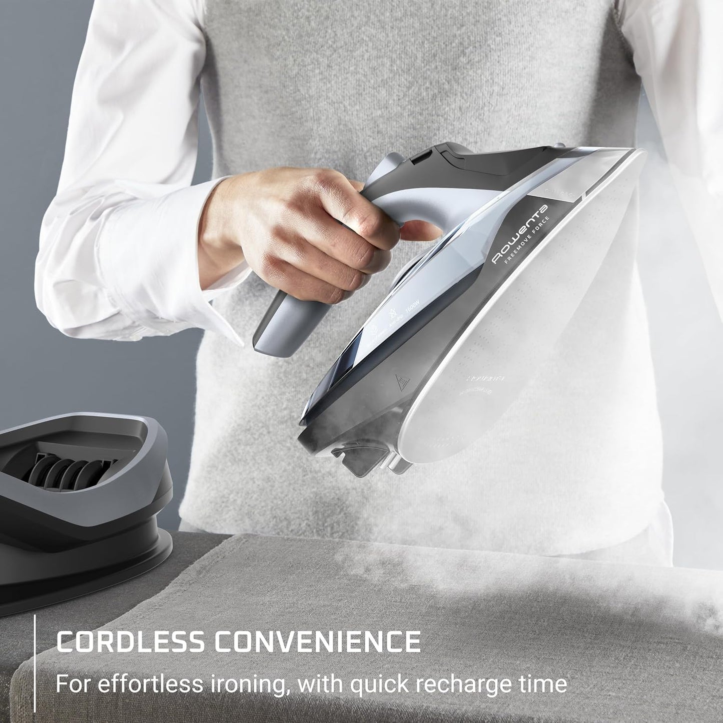 Rowenta Freemove - Plancha inalámbrica con vapor, 1600 vatios, suel...