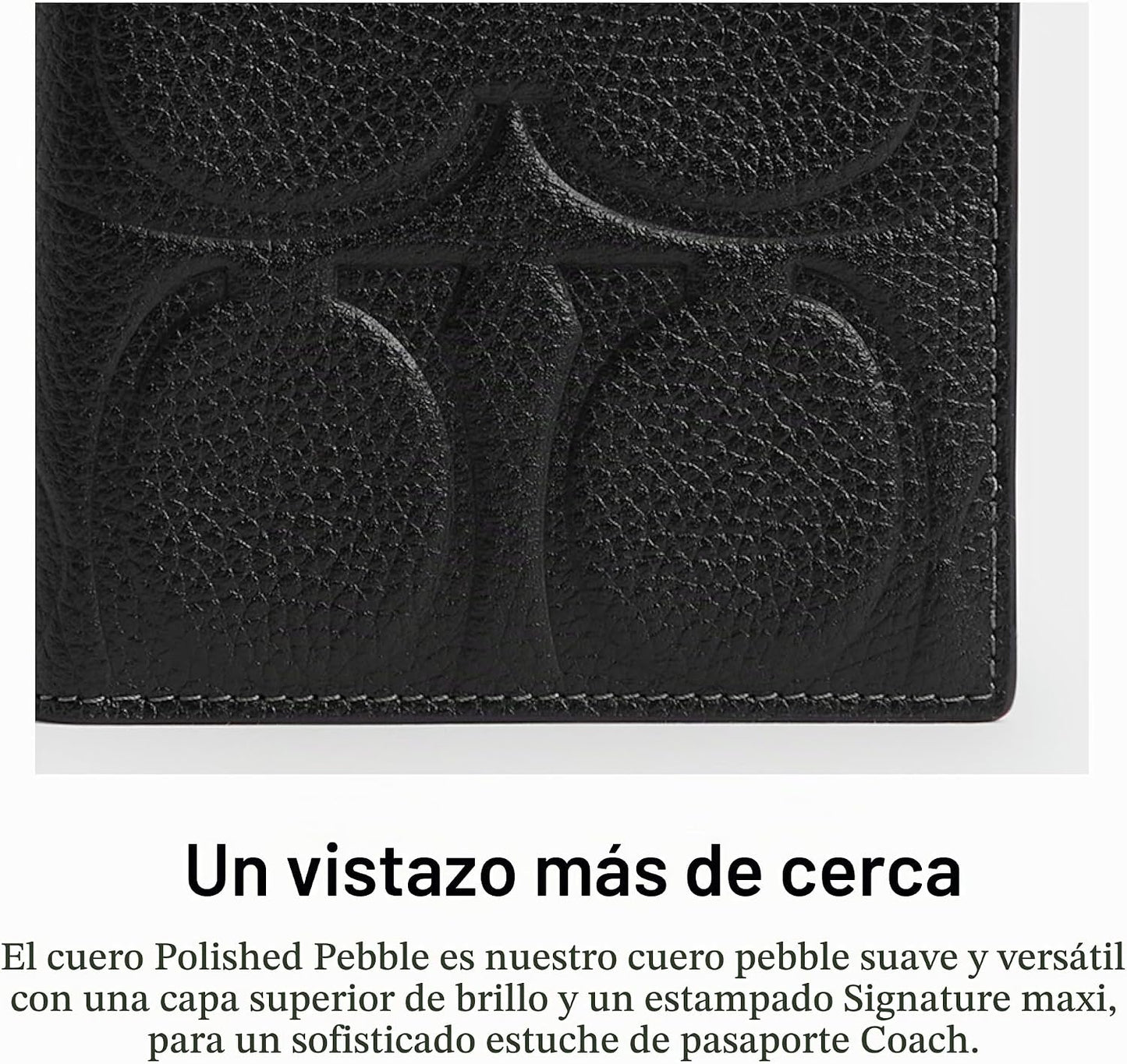 Estuche para pasaporte en cuero natural de plena flor