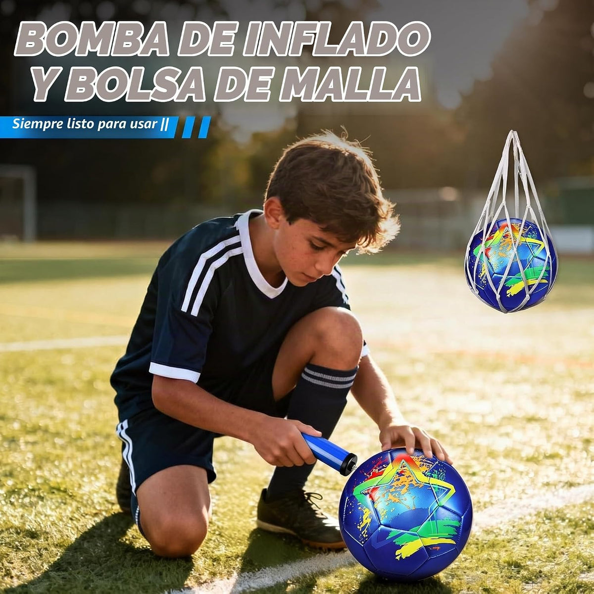Champhox Balón de Fútbol Tamaño 4, Balones de Fútbol de Construcció...