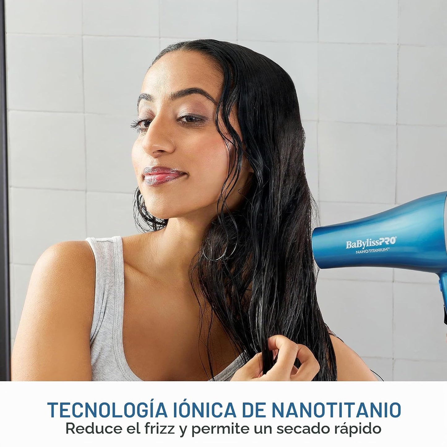 BaBylissPRO Nano Titanium secador de pelo de 2000 vatios con boquil...