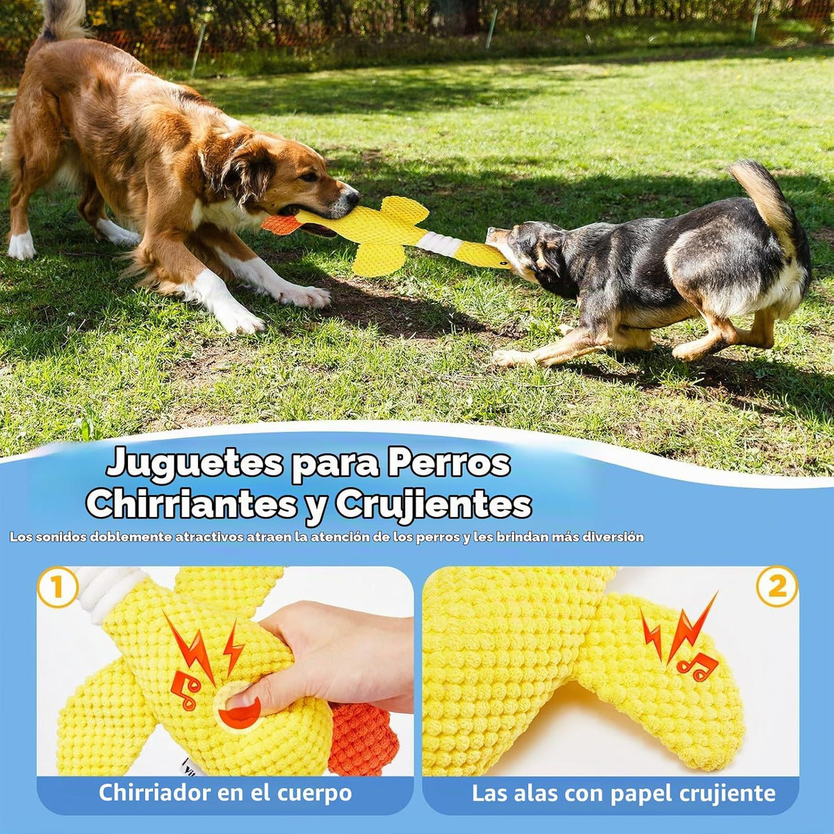 Vitscan Juguetes duraderos para perros pequeños y grandes, juguete...
