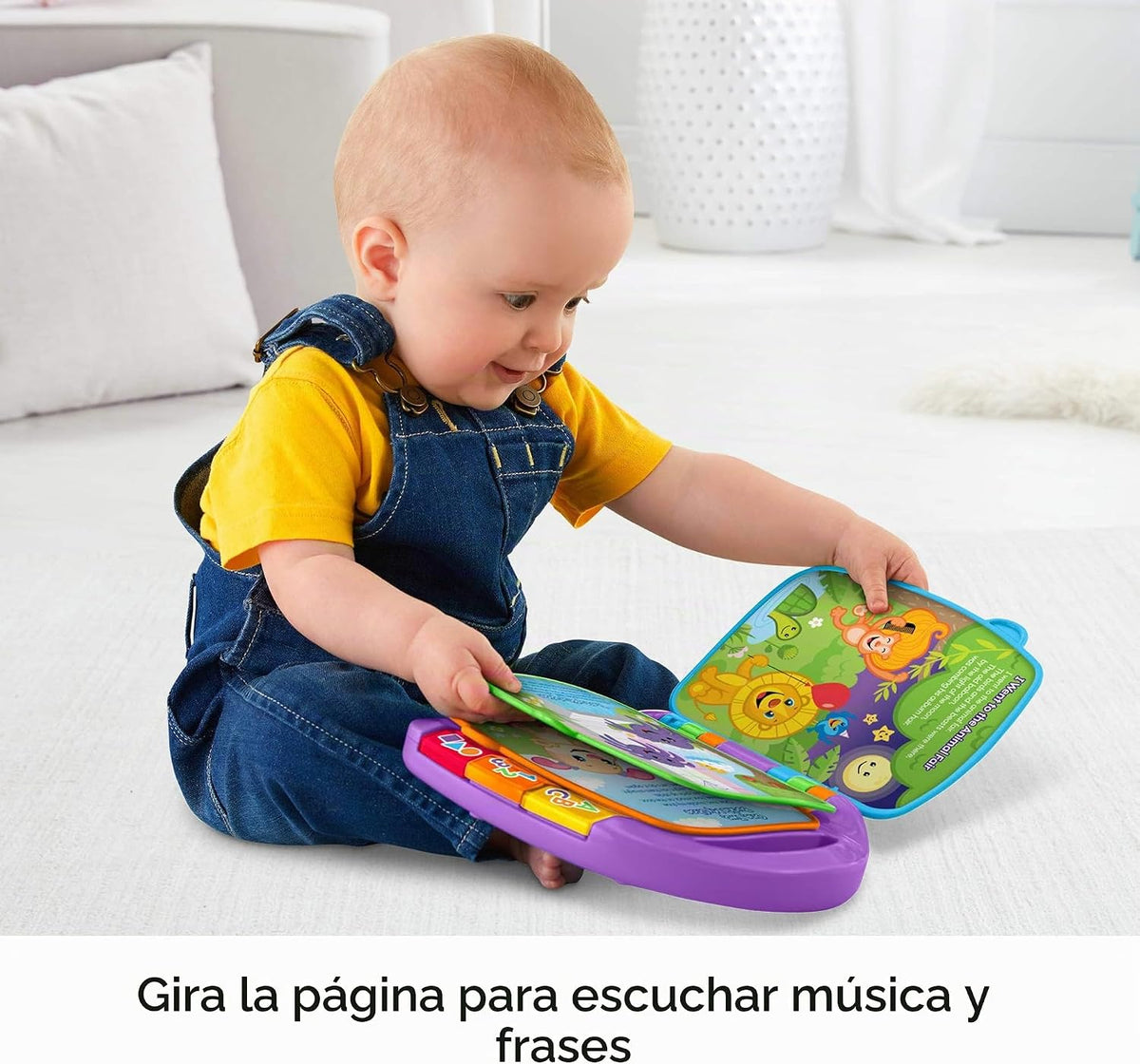 Fisher-Price Ríe y aprende libro de historias con rimas | Libro mus...