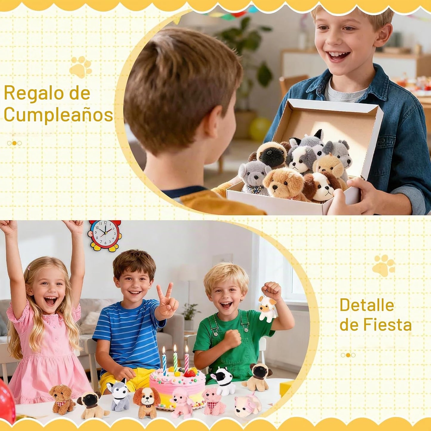 Niceup 24 piezas adoptar una fiesta de cachorros niños Mini perro d...