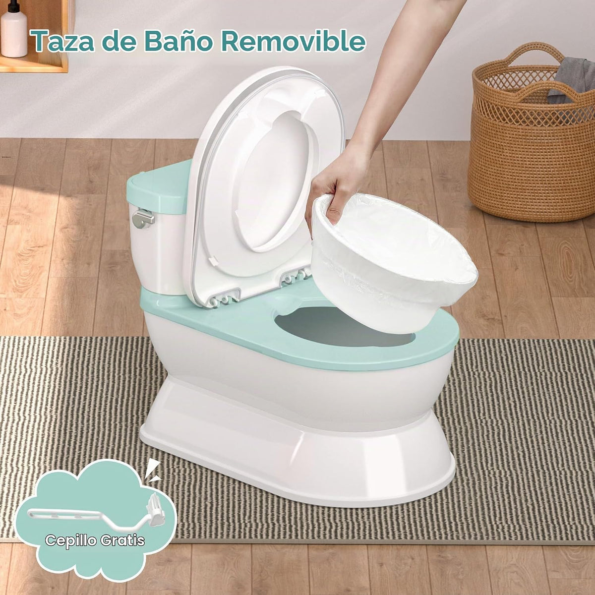 CheerTry Inodoro de Entrenamiento para Niños Pequeños 2 en 1 - Baci...