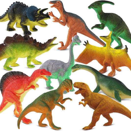 Zippytots Juguetes de Dinosaurio para Niños de 3 a 5, Juego de 10 P...