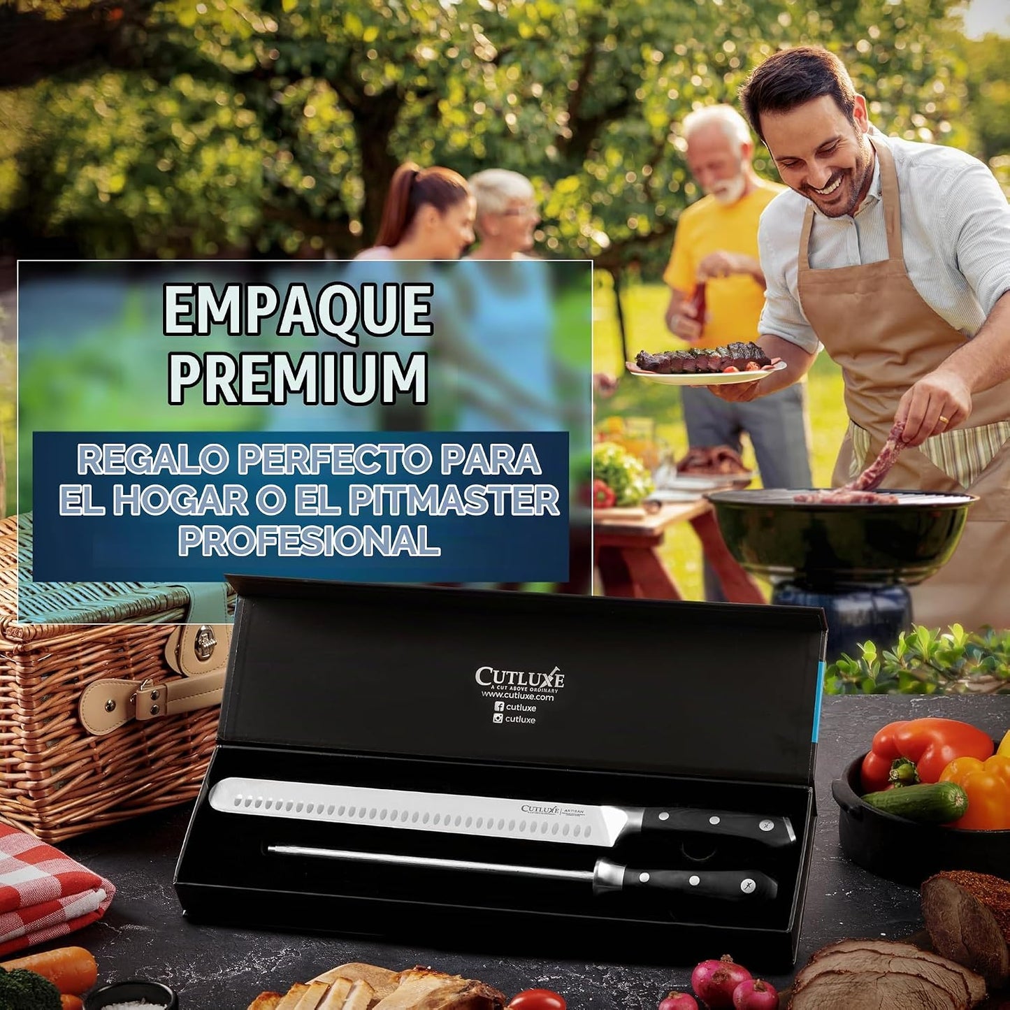 Cutluxe Juego de Cuchillos para Barbacoa \u2013 Cuchillo de pechuga...
