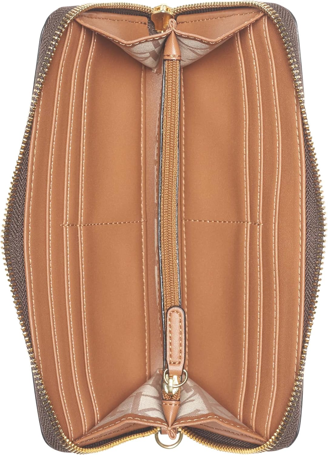 Calvin Klein Bolso tipo cartera Saffiano con cremallera alrededor p...