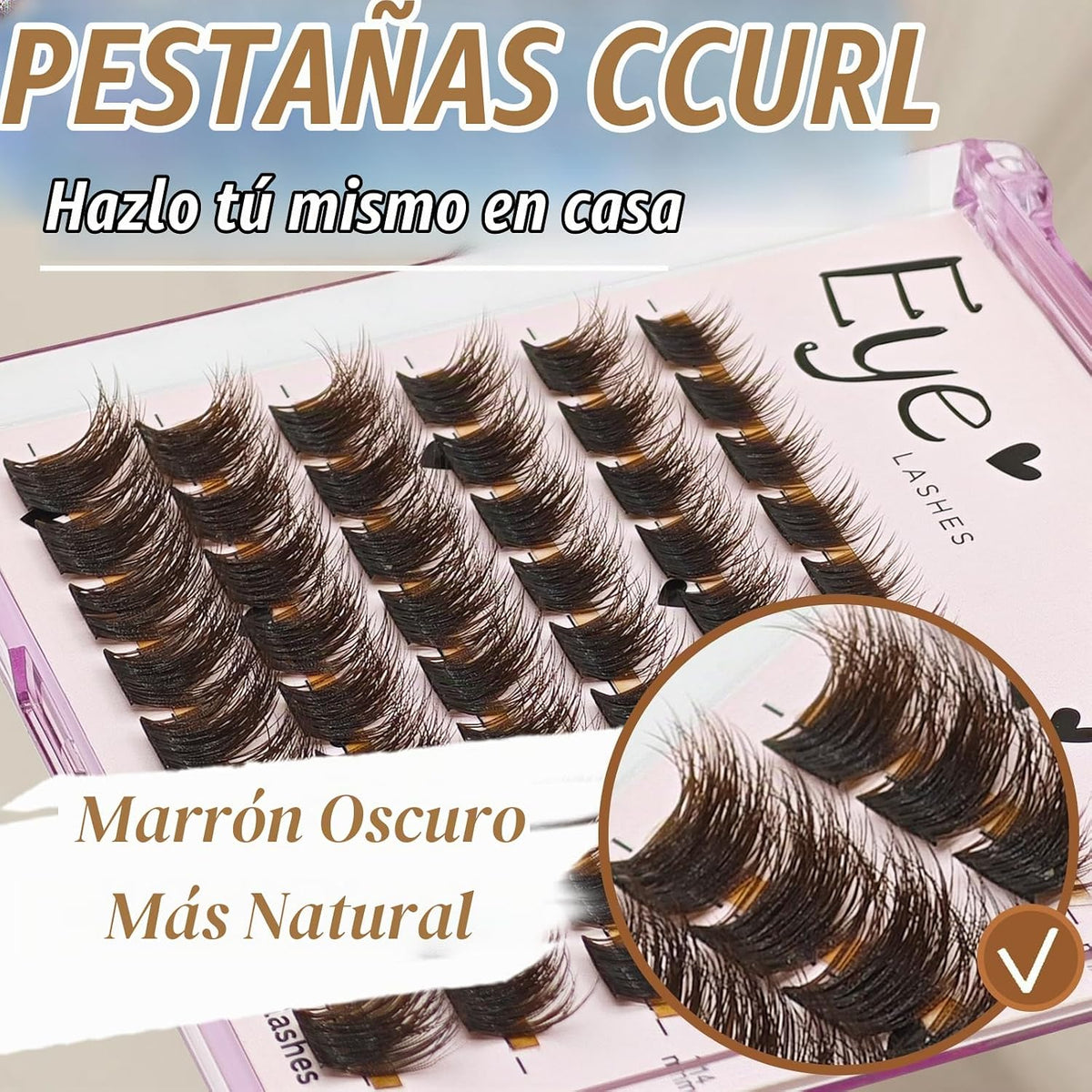 SLSXNL - Extensiones de pestañas falsas en racimo C de 10-16 mm, 54...