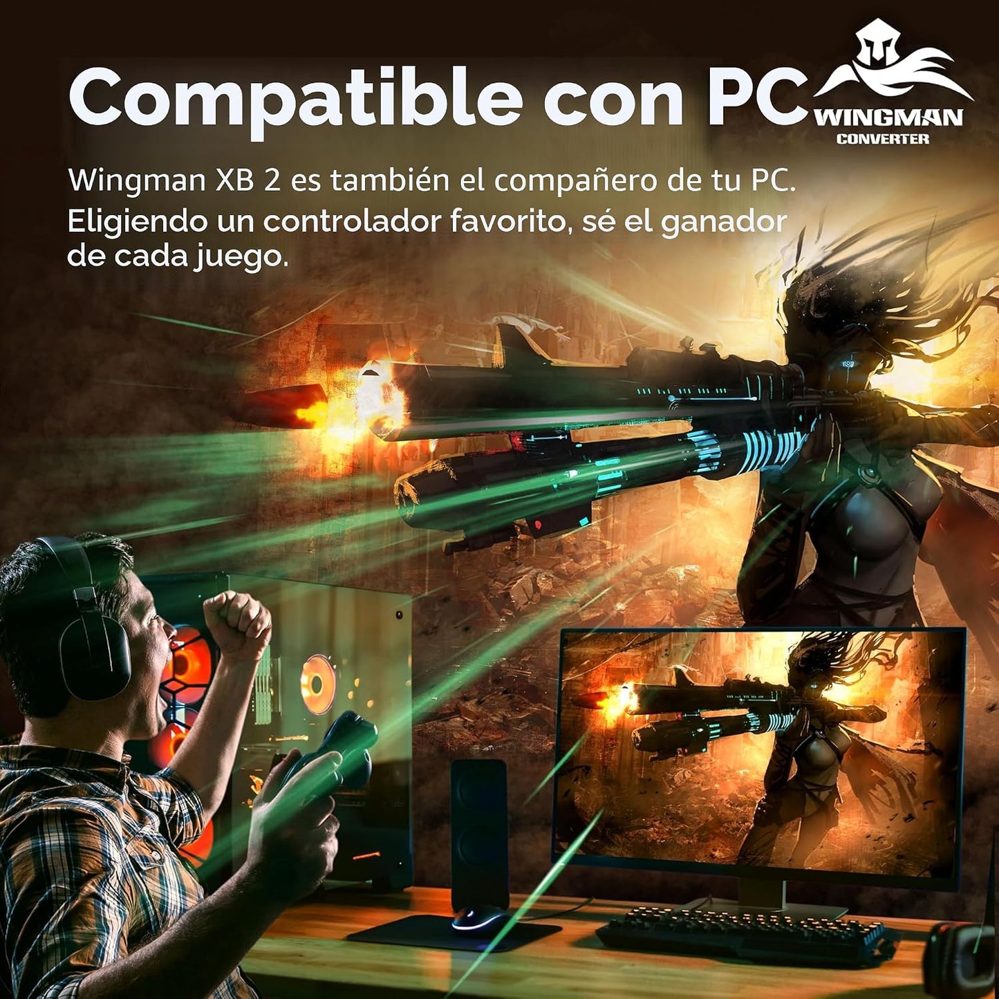 Brook Wingman XB 2 Convertidor con Llavero - Adaptador de Controlad...