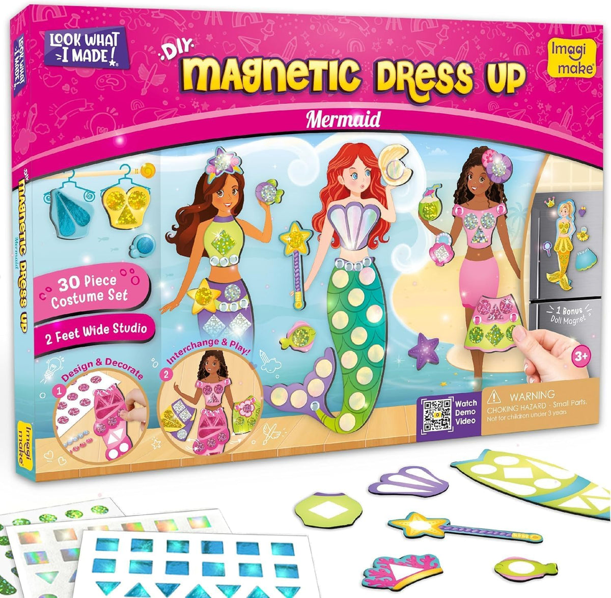 Imagimake Sirena Magnética para Vestirse DIY | Juguetes Magnéticos...