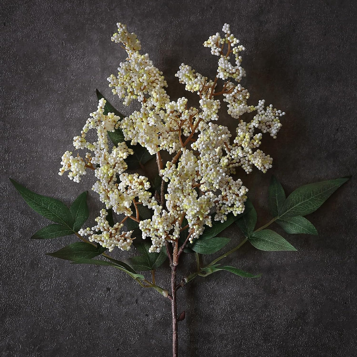 Juxdp 12 piezas de tallo de bayas artificiales Nandina para jarrón,...