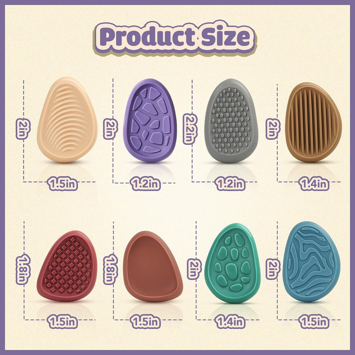 Fidget Toys - Piedra sensorial para adultos: paquete de 8 piedras d...