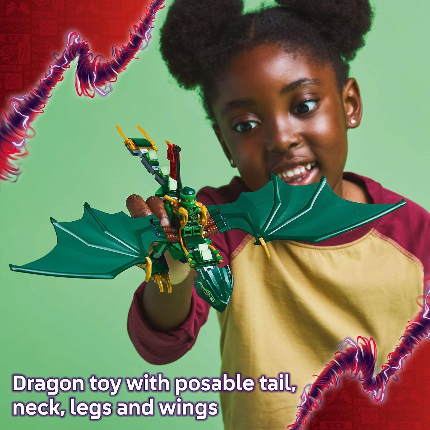 LEGO NINJAGO Juguete de Dragón del Bosque Verde de Lloyd - Juguete...