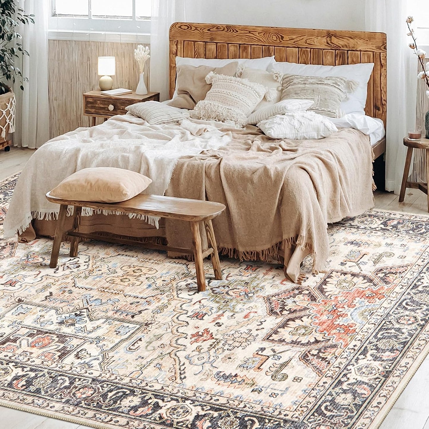 homewill Alfombra de Área para Sala de Estar - 6x9 Suave Lavable a...