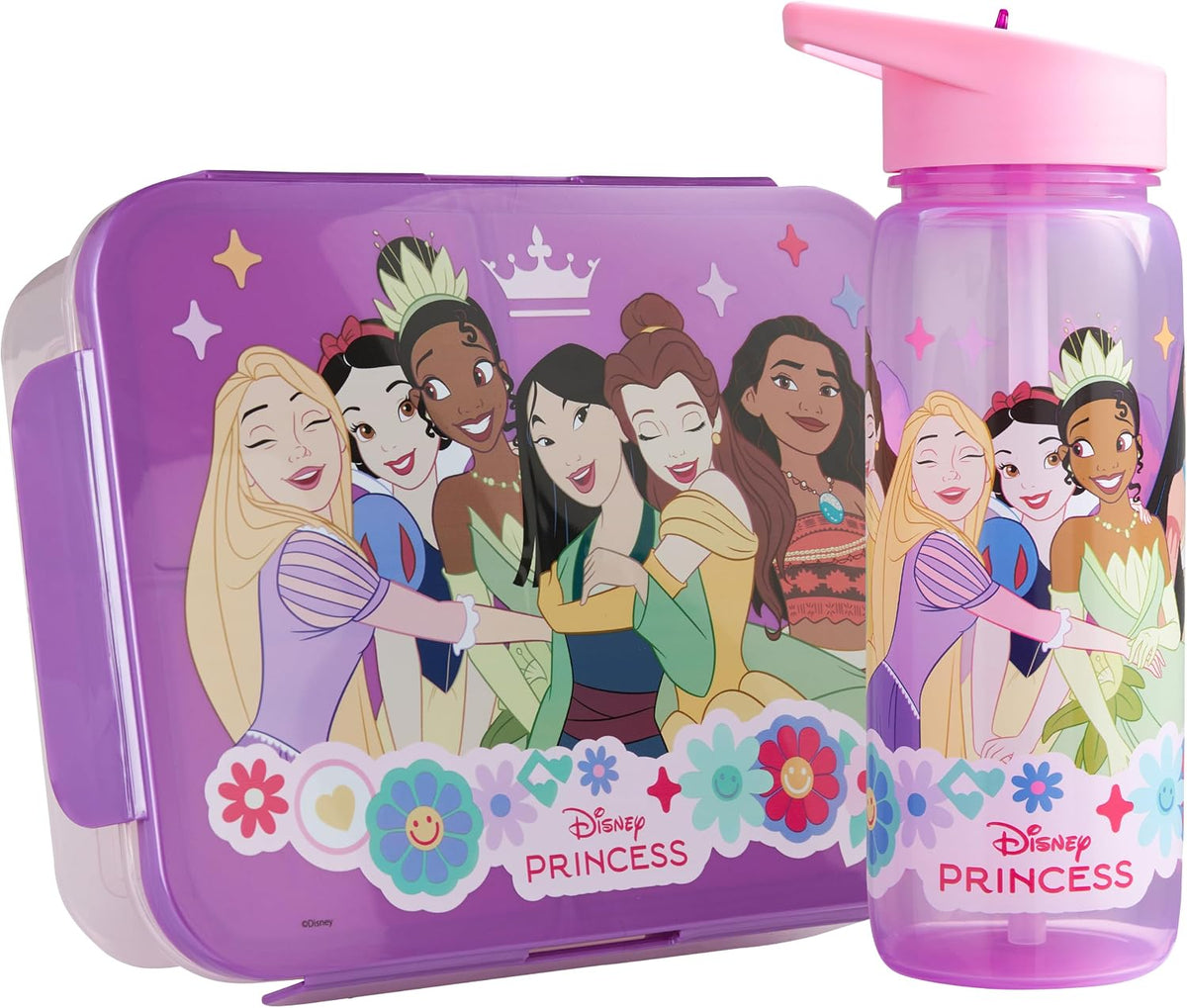 Get Trend Disney Princess - Juego de 2 cajas de almuerzo para niños...