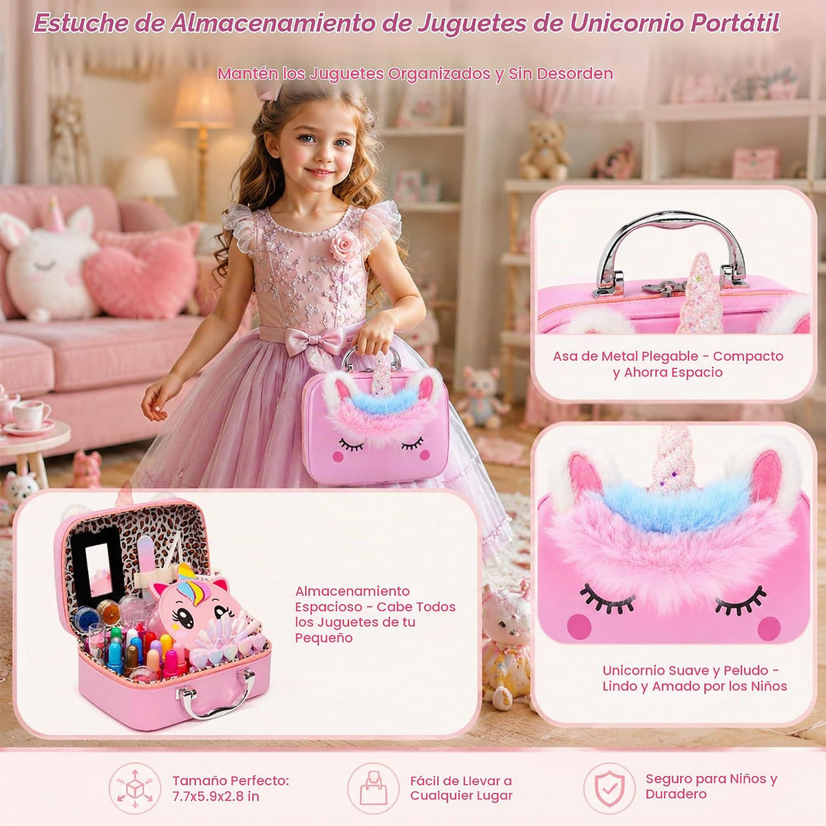 Kit de esmalte de uñas para niñas \u2013 no tóxico incluido secador...