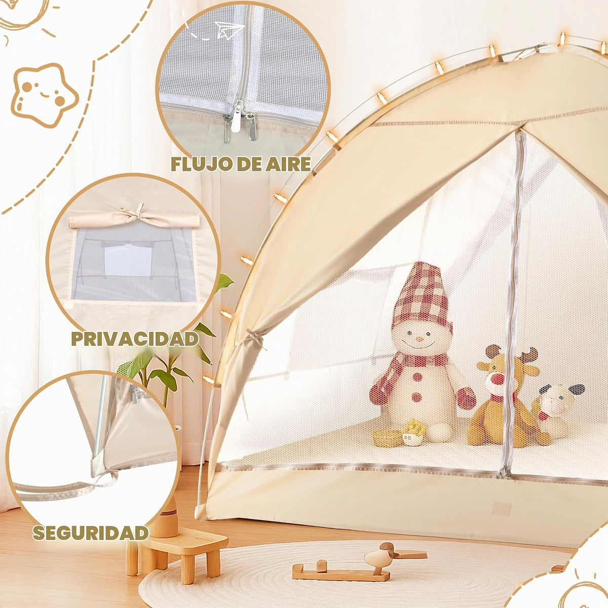 LEEDOR® Tienda de campaña para cama Tienda de ensueño Toldo para ca...