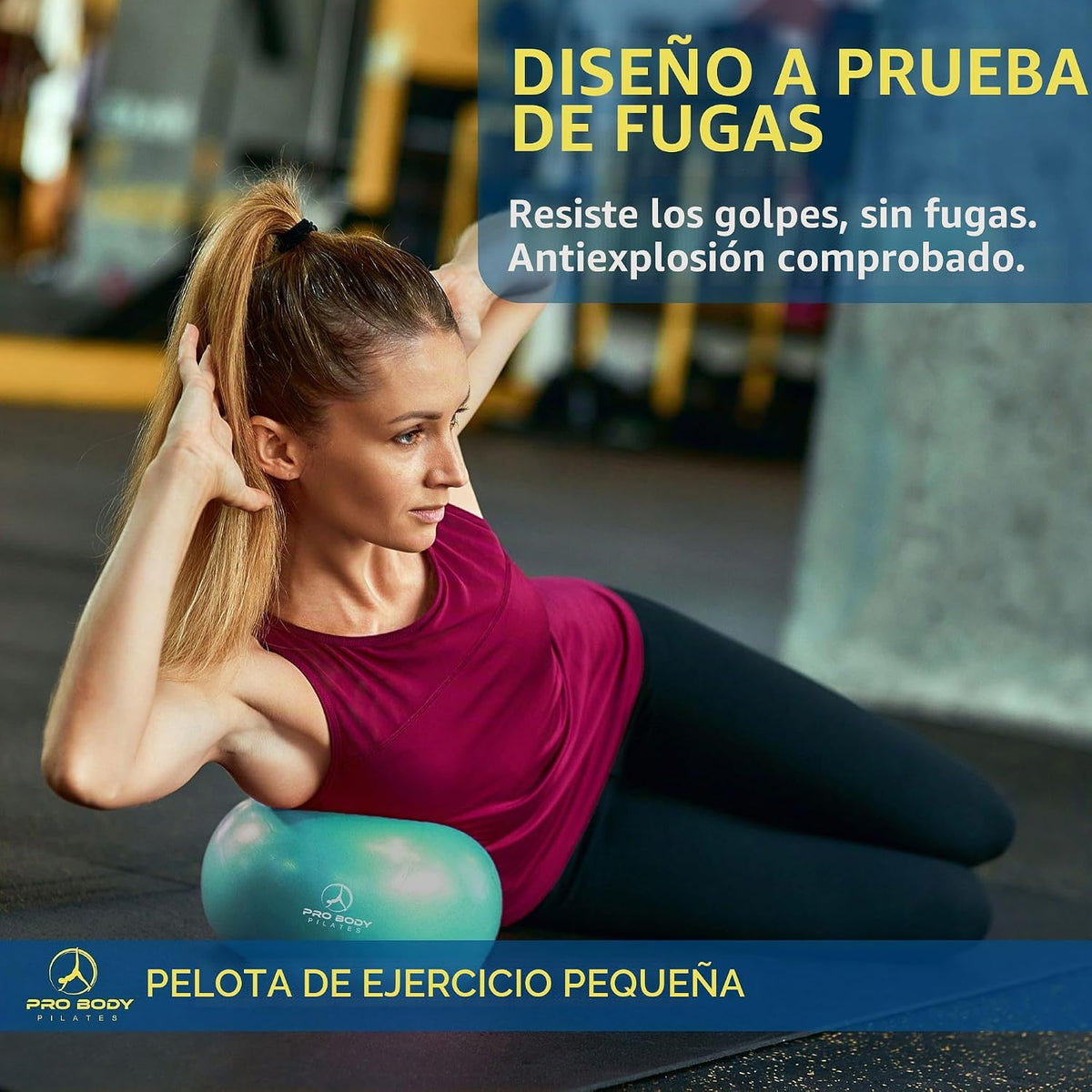 ProBody Pilates Mini Pelota de Ejercicio - Bola de 9 Pulgadas para...