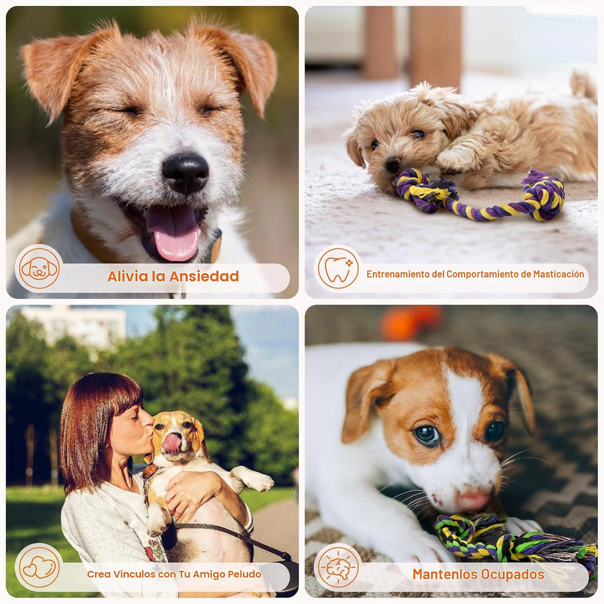 Juguetes de dentición para cachorros para perros pequeños, paquete...