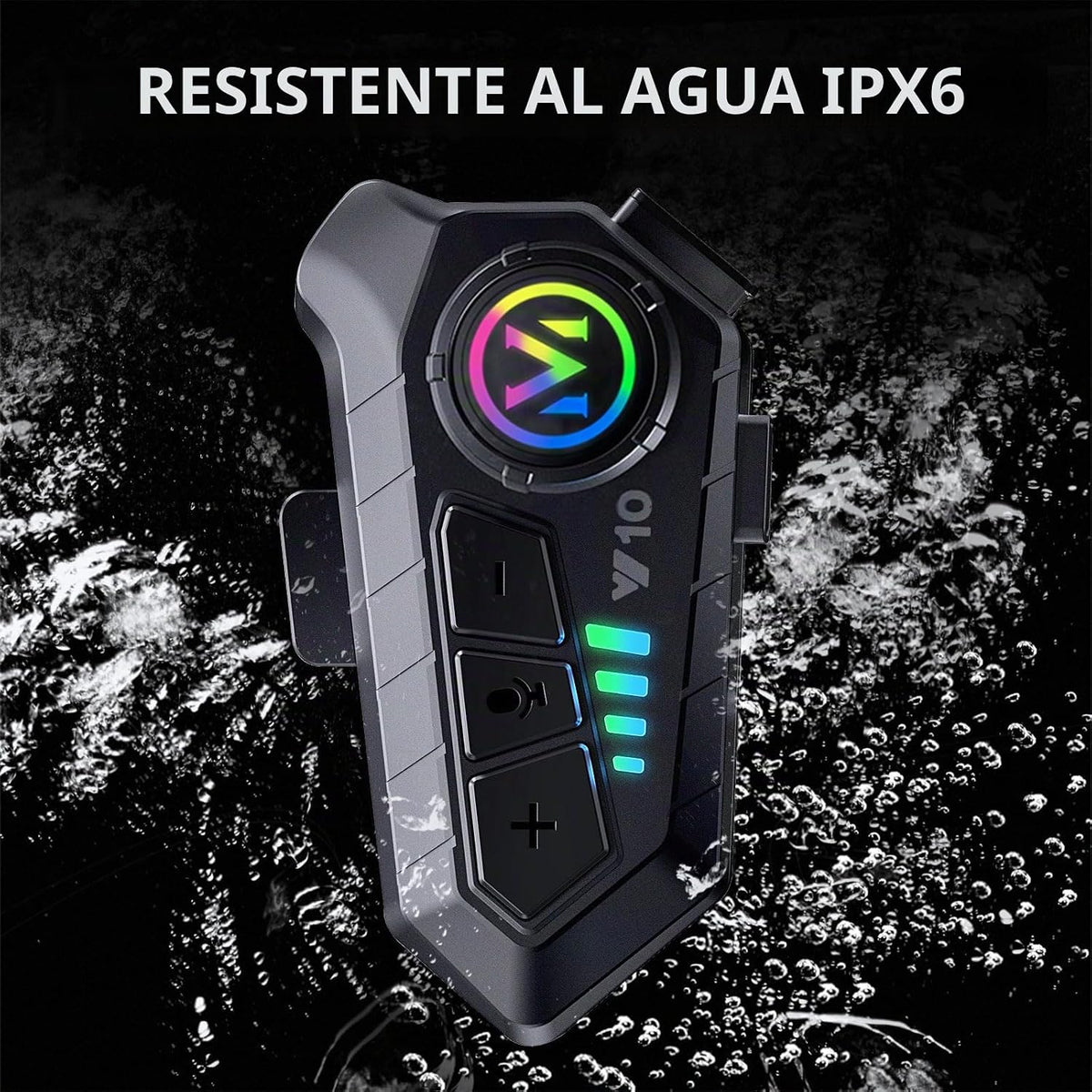 BTQILEYOO Y10 Audífonos Bluetooth para casco de motocicleta, auricu...