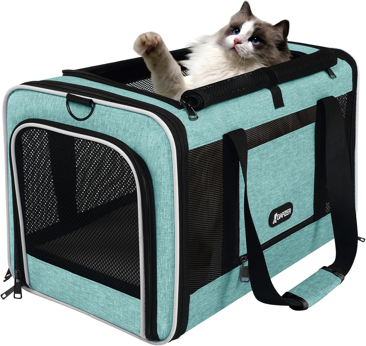 GAPZER Transportador para gatos de 18 x 11 x 11 pulgadas, jaula de...
