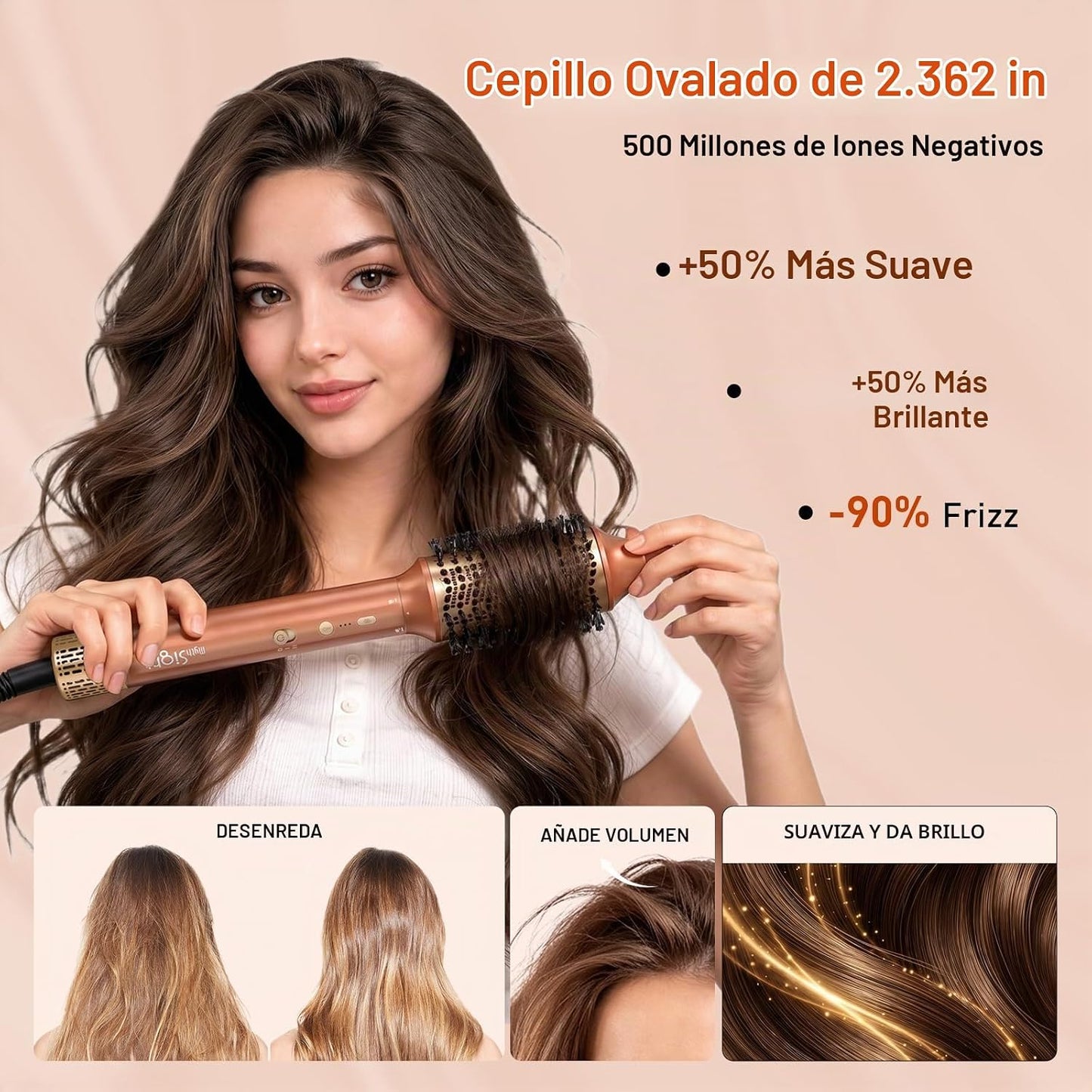Mythsight StyleVibe - Moldeador de aire 6 en 1 con secador de pelo...