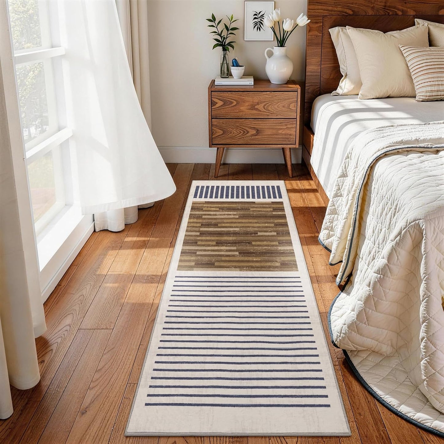 YIHOUSE Alfombra de pasillo de 2 x 6 pies, antideslizante, lavable,...