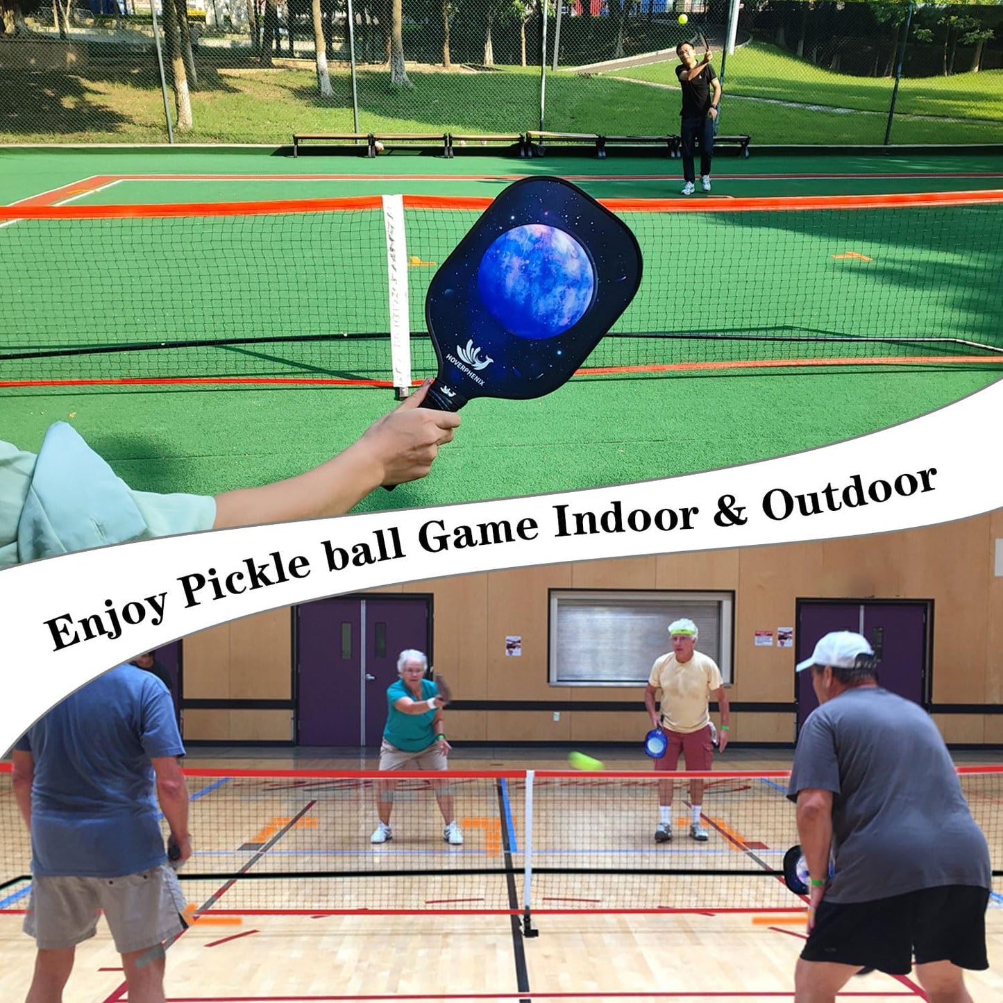Juego de red portátil de Pickleball, red de bolas de pepinillo de 2...