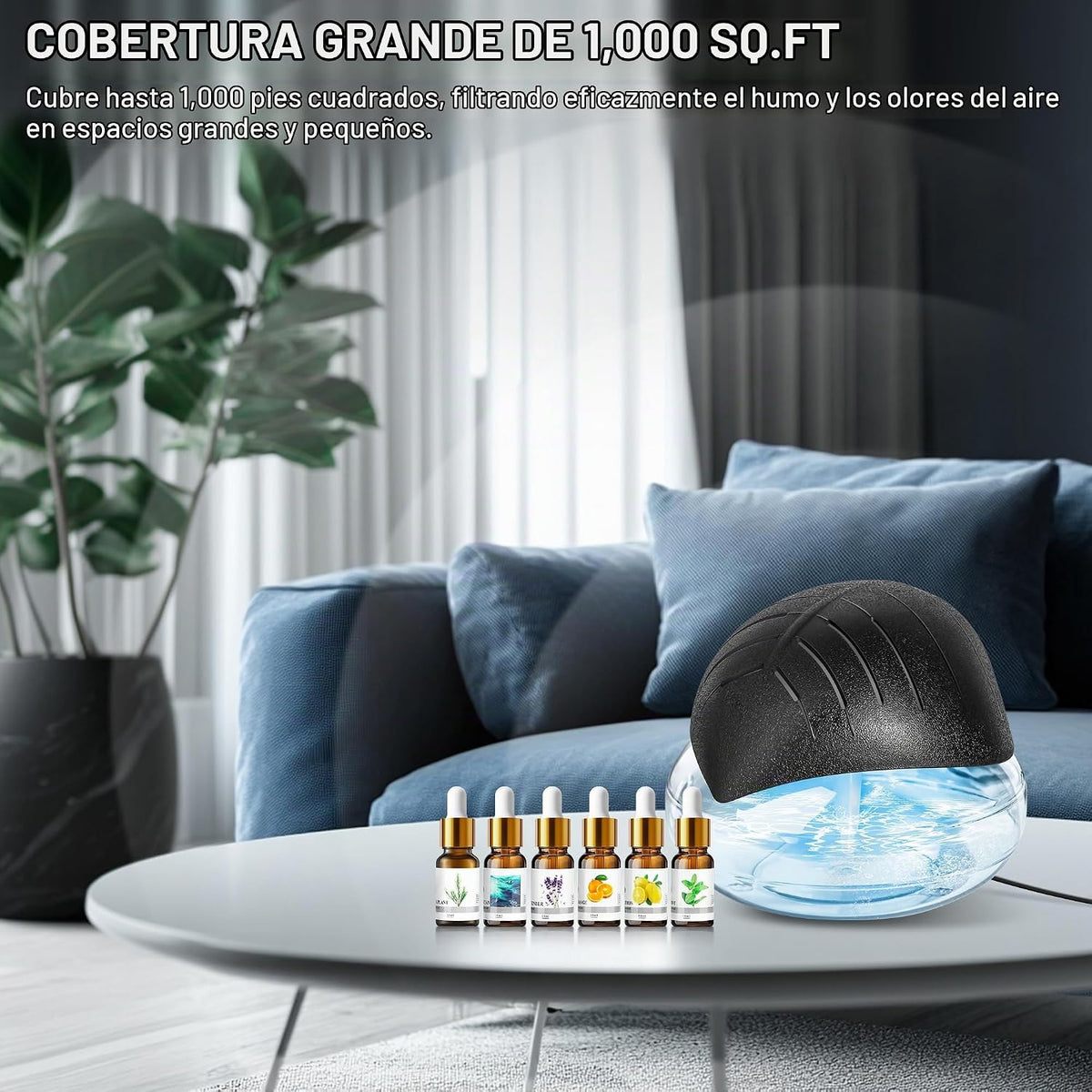 Purificador de aire de agua para el hogar con difusor de aceite ese...